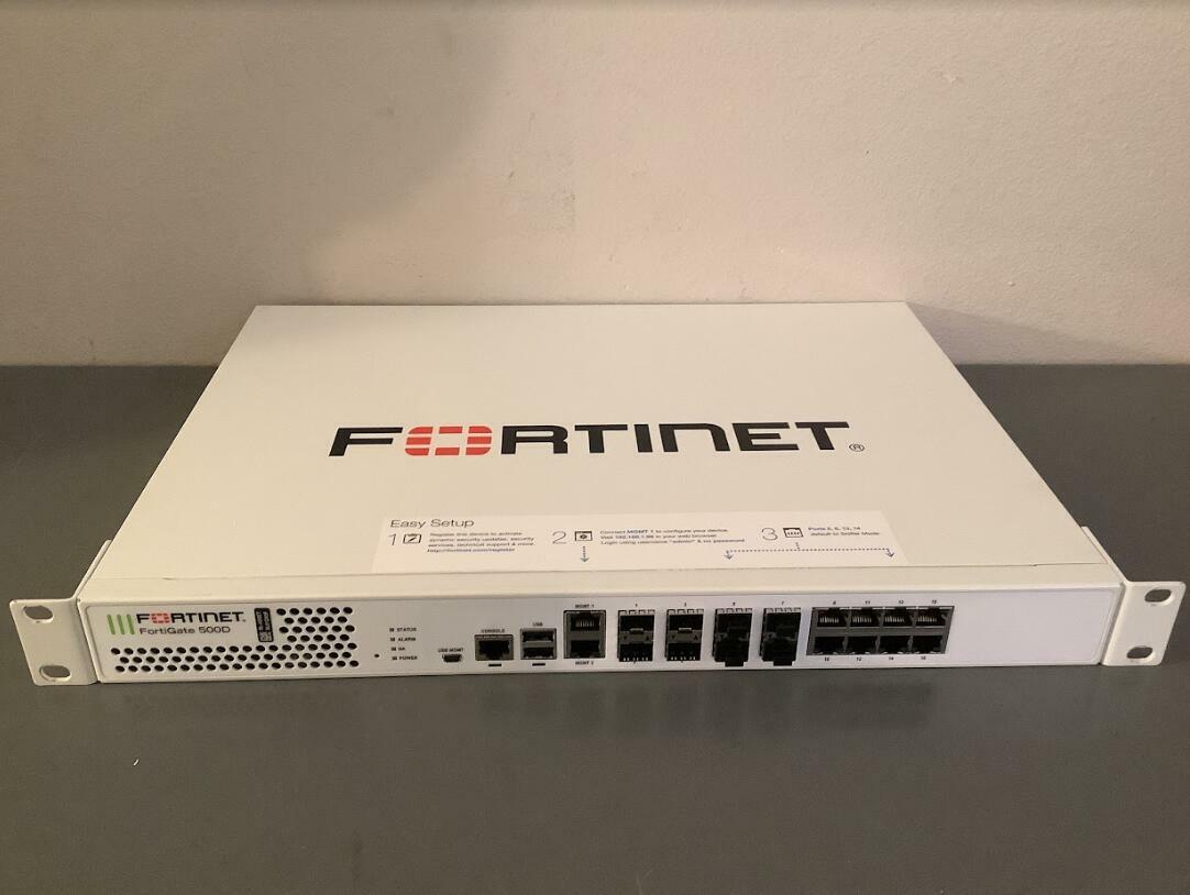 FORTINET FG-500D FortiGate 500D, 10xGE RJ45 ports, 8xGE SFP slots Firewall