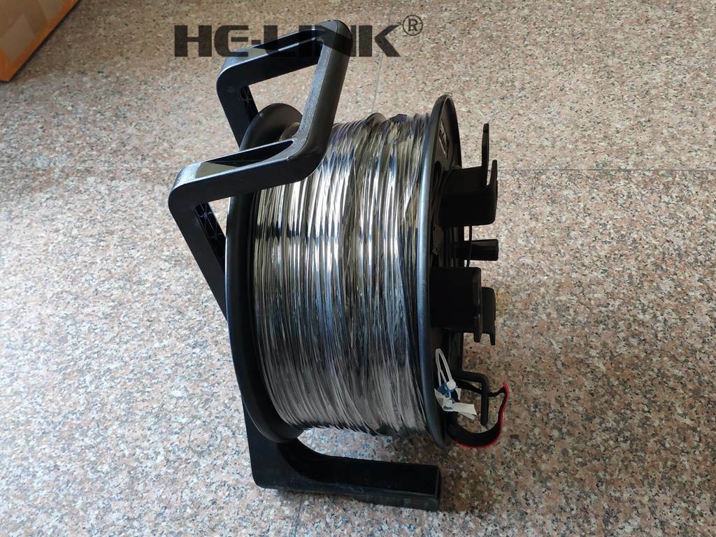 100M LC-LC Outdoor Armored Singlemode 2 Strands with Fiber Tactical Cable Reel