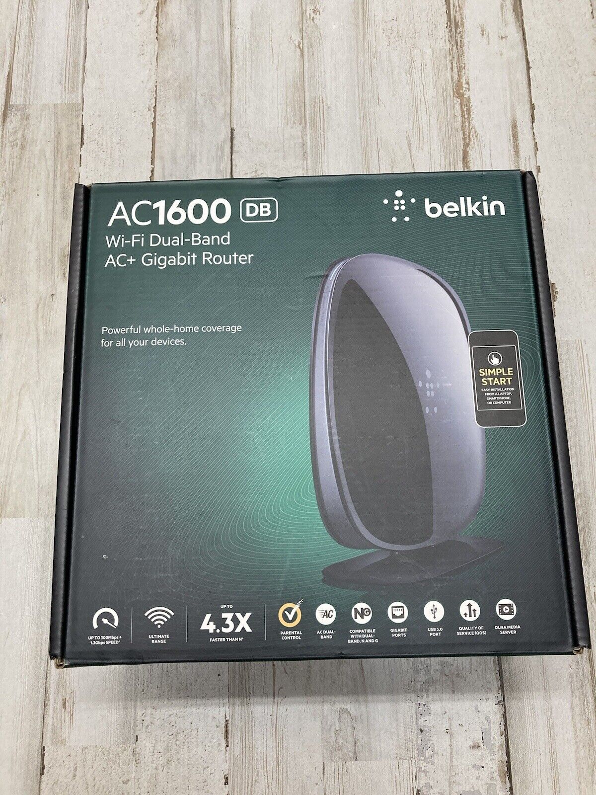 Belkin Wireless Gigabit Router Dual Band 4 Port WiFi Extender AC1600