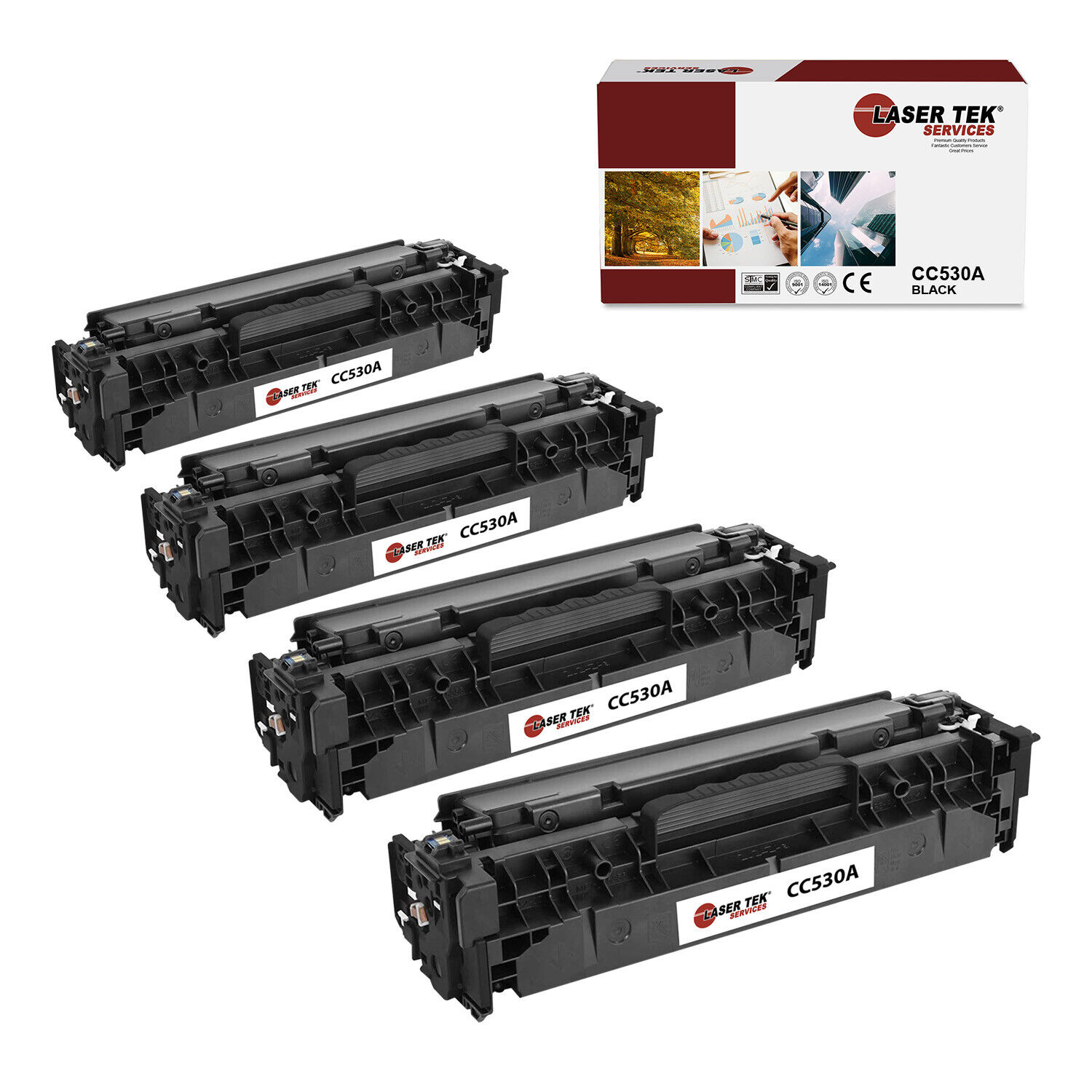 4Pk LTS 304A CC530A Black Compatible for HP LaserJet CP2025 CP2025n Toner