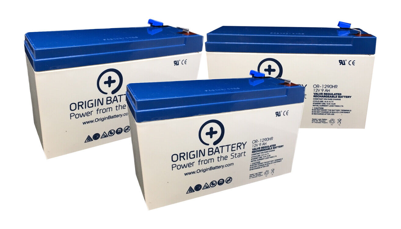 Minuteman PRO1500E Battery Replacement Kit - 3 Pack 12V 9AH High-Rate Series