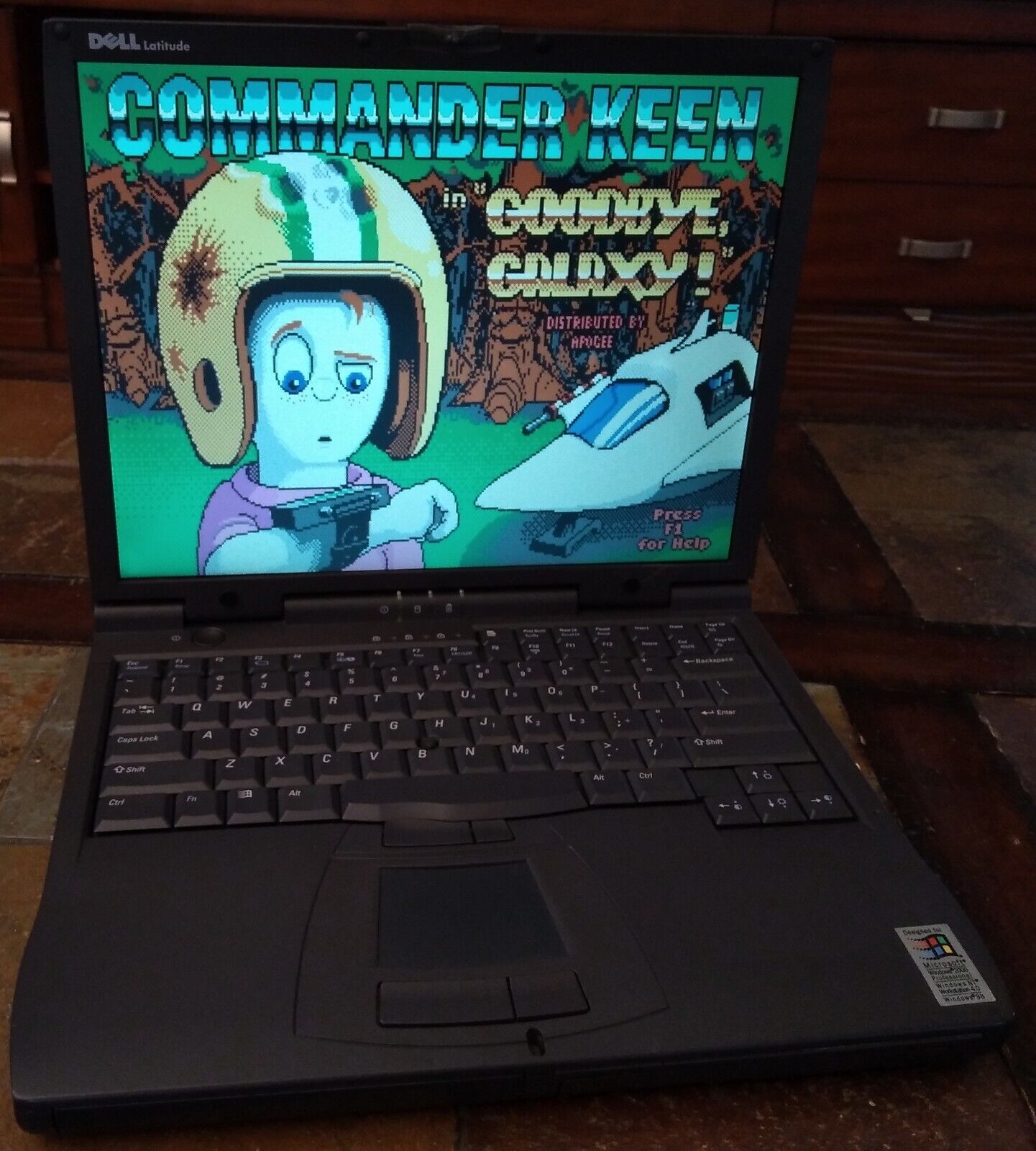RETRO DOS Computer Gaming Laptop Dell Pentium restored tons of games laptop cpxj