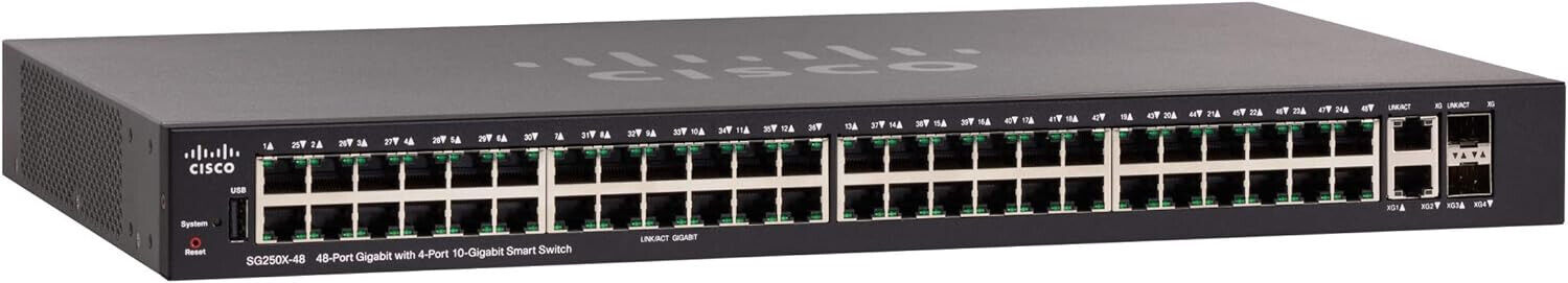 Cisco 250 SG250X-48 48 Ports Manageable Ethernet Switch SG250X-48-K9-NA
