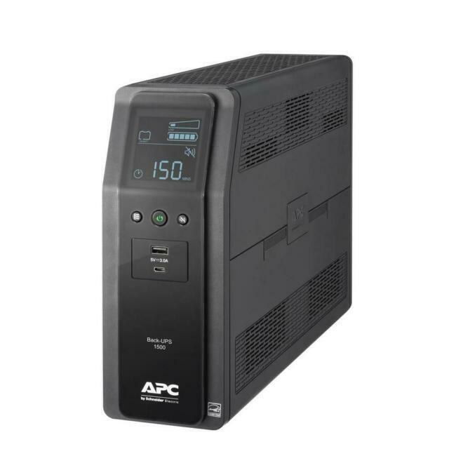 APC - Back-UPS Pro BN1500MS, 10 Outlets, 2 USB Charging Ports, New Batteries