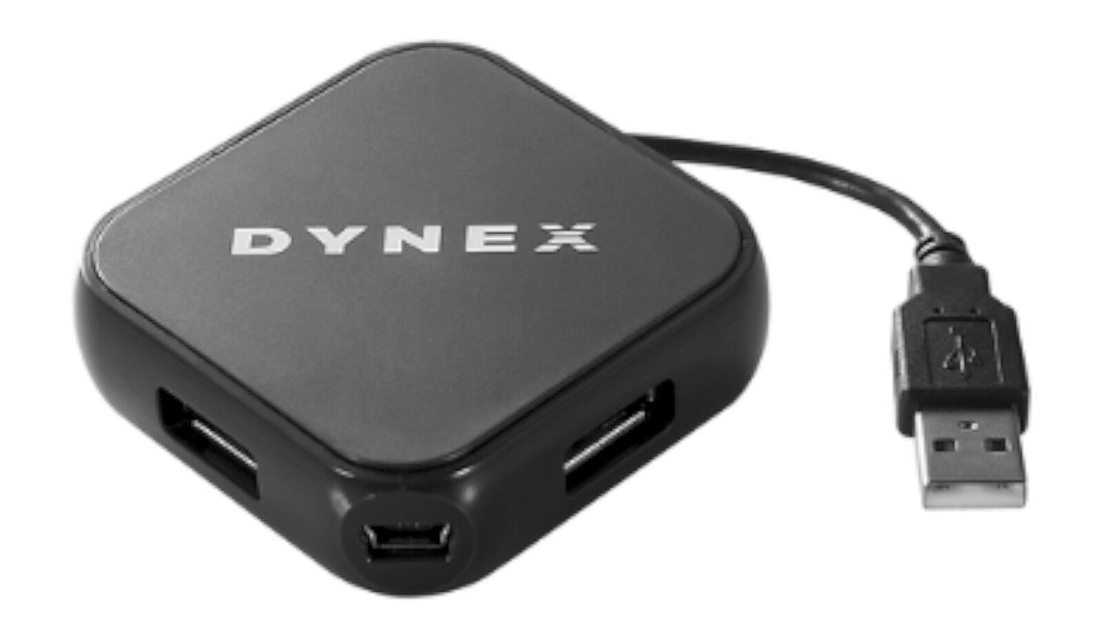 NEW Dynex DX-PCH5420 4-Port USB 2.0 Splitter Device Hub PC/Mac Computer BLACK
