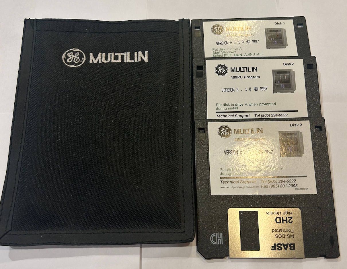 General Electric 1997 MULTILIN 469 PC Program Software 2.50 Version