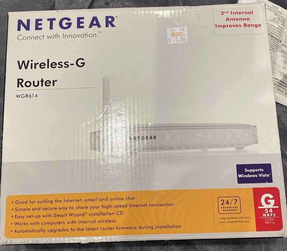 Netgear Wireless G Router WGR614 New In Box