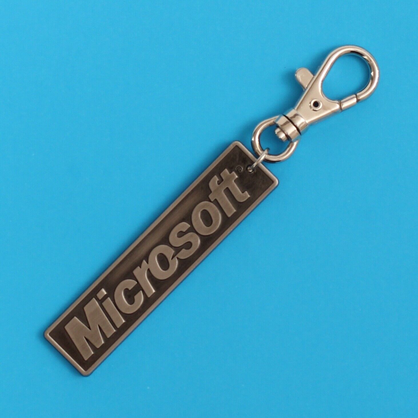 Genuine Metal Microsoft Computer Logo Keyring Key Chain
