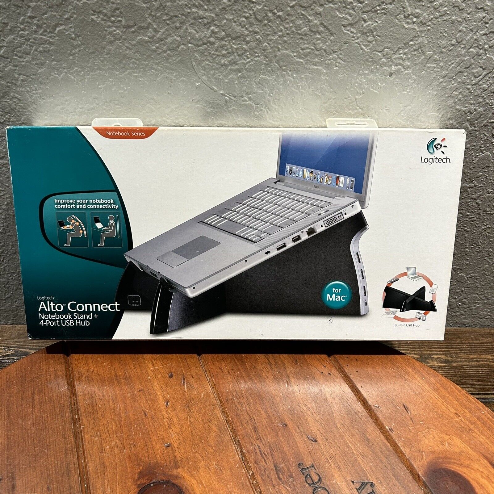 Logitech Alto Connect Notebook Stand & 4 port USB Hub for MAC