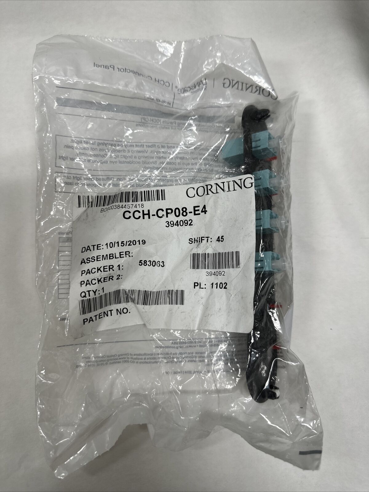 NEW CORNING CCH-CP08-E4 FIBER ADAPTER NEW SEALED SEE PHOTOS 