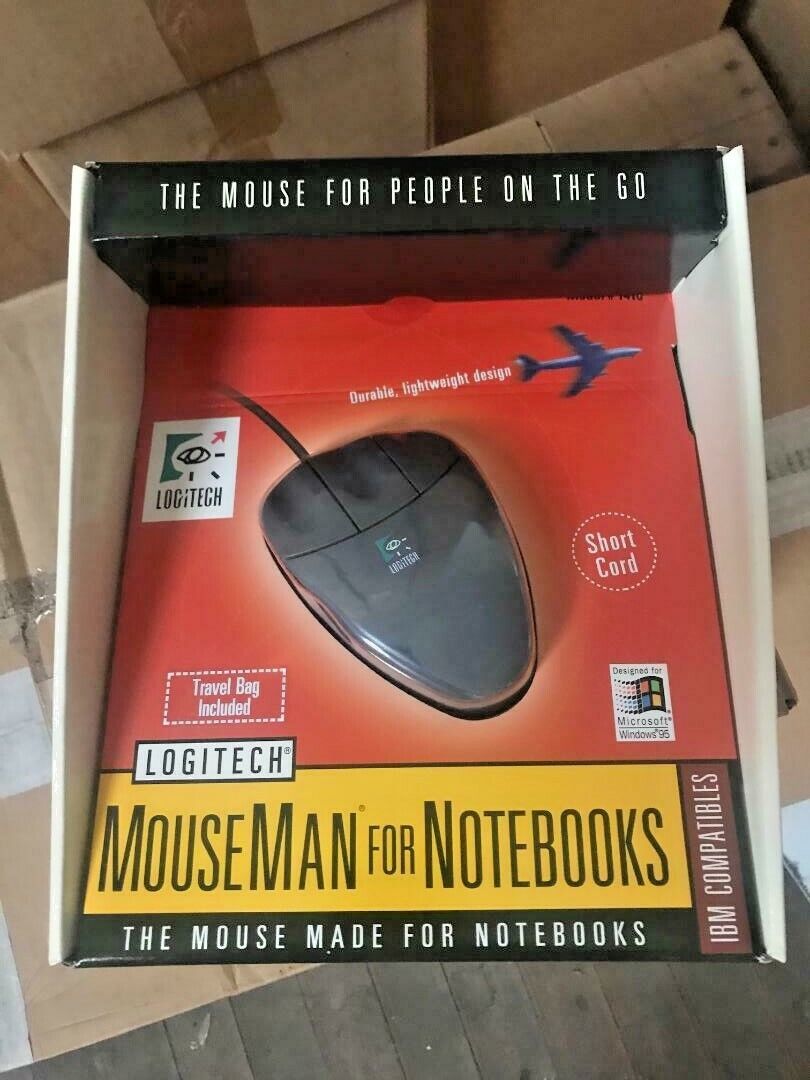 NEW VINTAGE RETAIL BOX CLASSIC LOGITECH MOUSEMAN FOR NOTEBOOKS PS2 SERIAL RM3WL