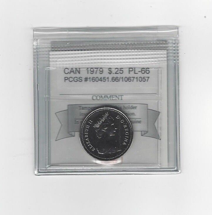 **1979**,Coin Mart Graded Canadian, 25 Cent, **PL-66 (NBU)** PCGS #160451.66