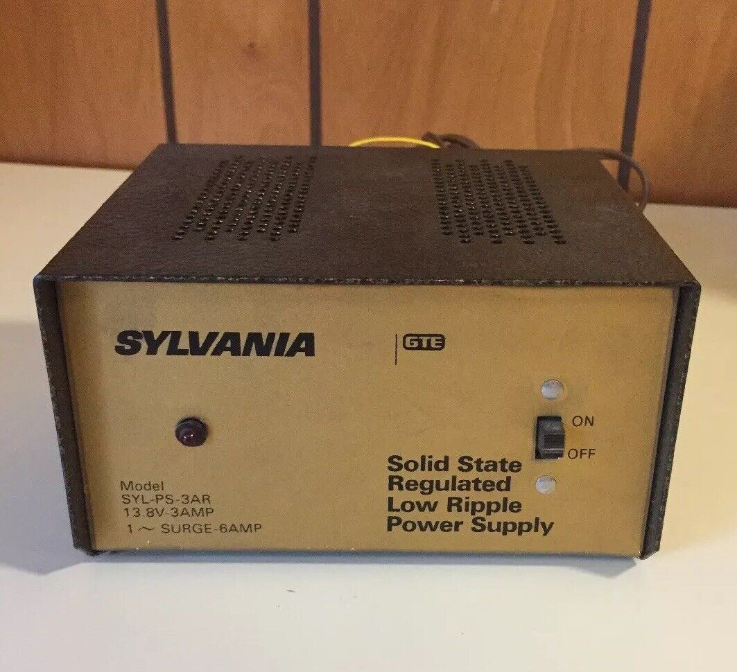 Vintage Sylvania GTE Solid State Regulated Low Ripple Power Supply