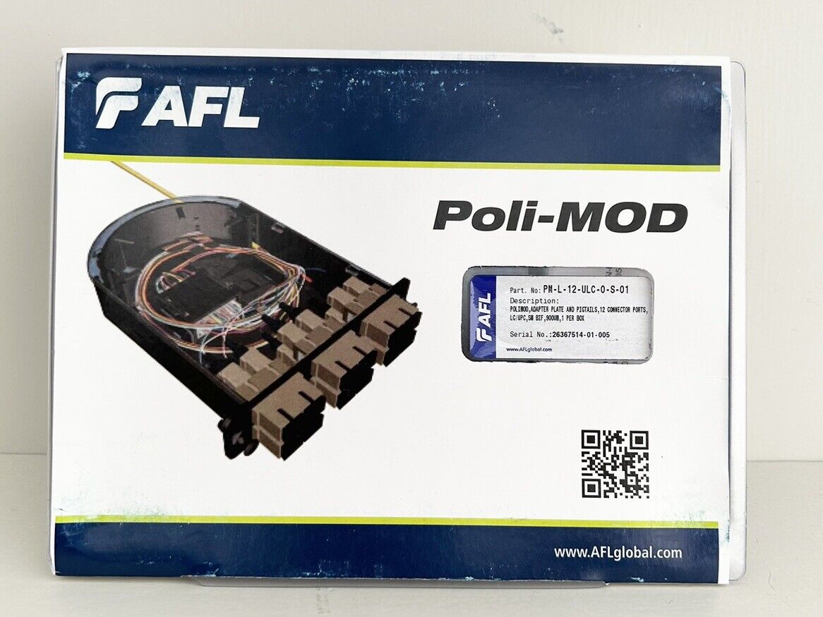AFL PM-L-12-ULC-0-S-01 Poli-MOD LC Splice Module / Adapter Plate Pigtail / New