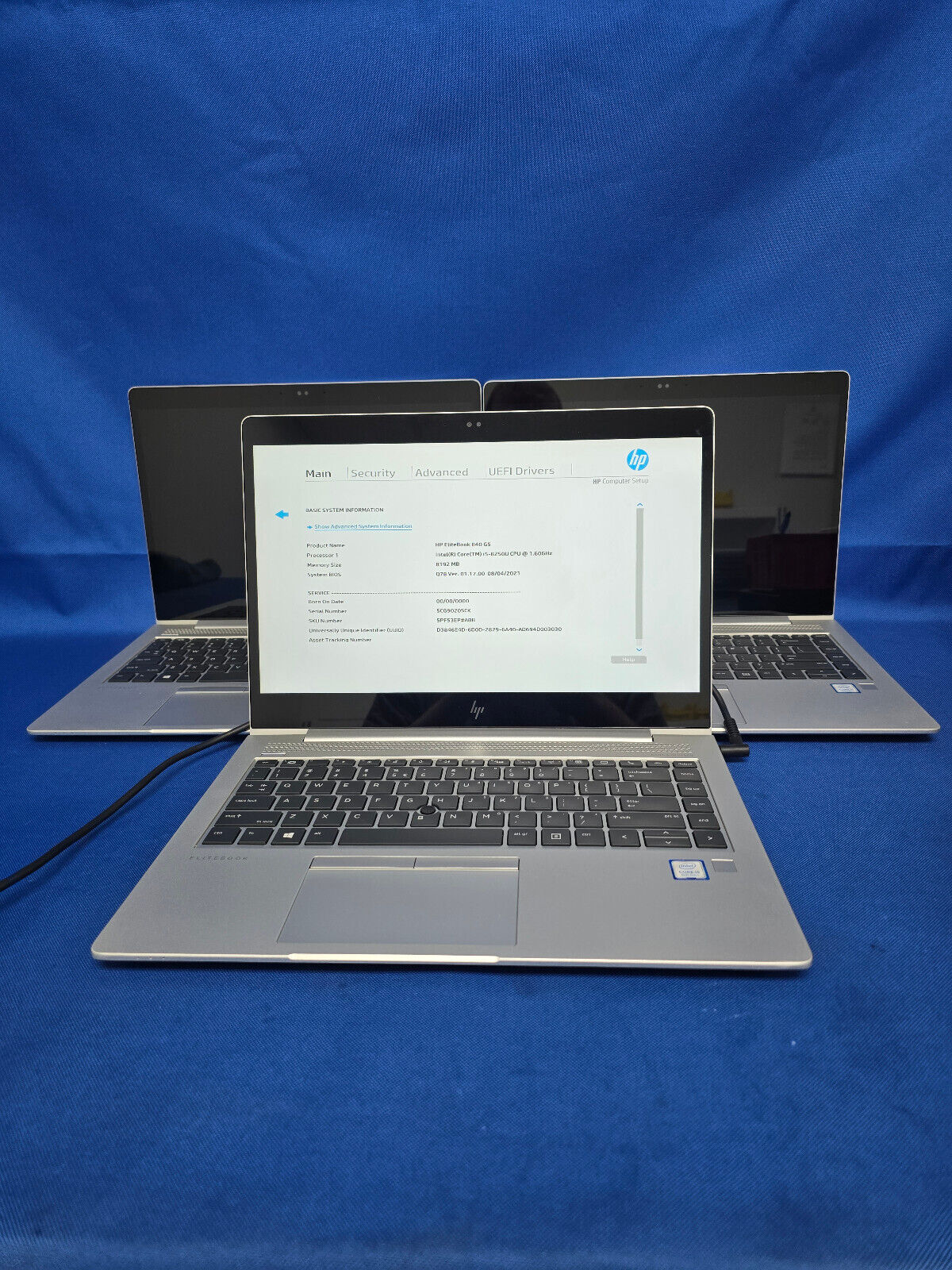 LOT OF 3 X HP EliteBook 840 G5 Laptop i5 8250U 1.60GHZ 14\