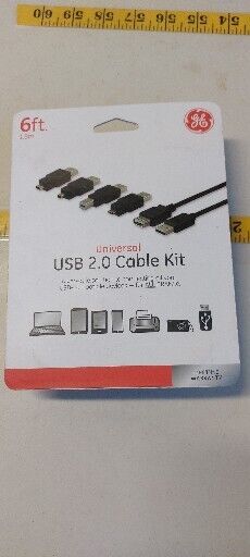 Ge Jasco 33758 6\' Universal Usb 2.0 Cable Kit New