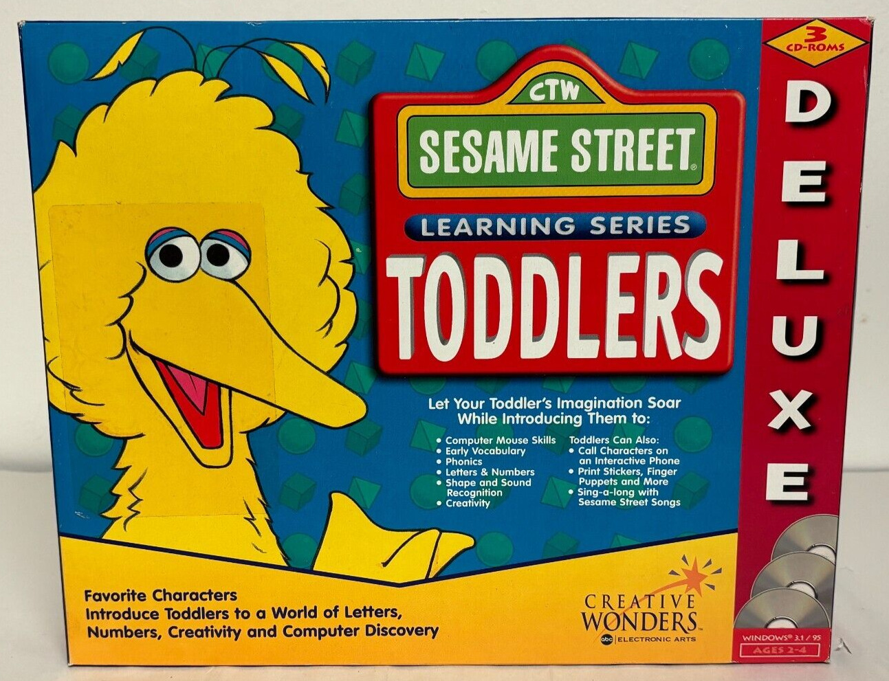 Creative Wonders - NIB - Sesame Street Learning Series Toddlers - Mac/Windows