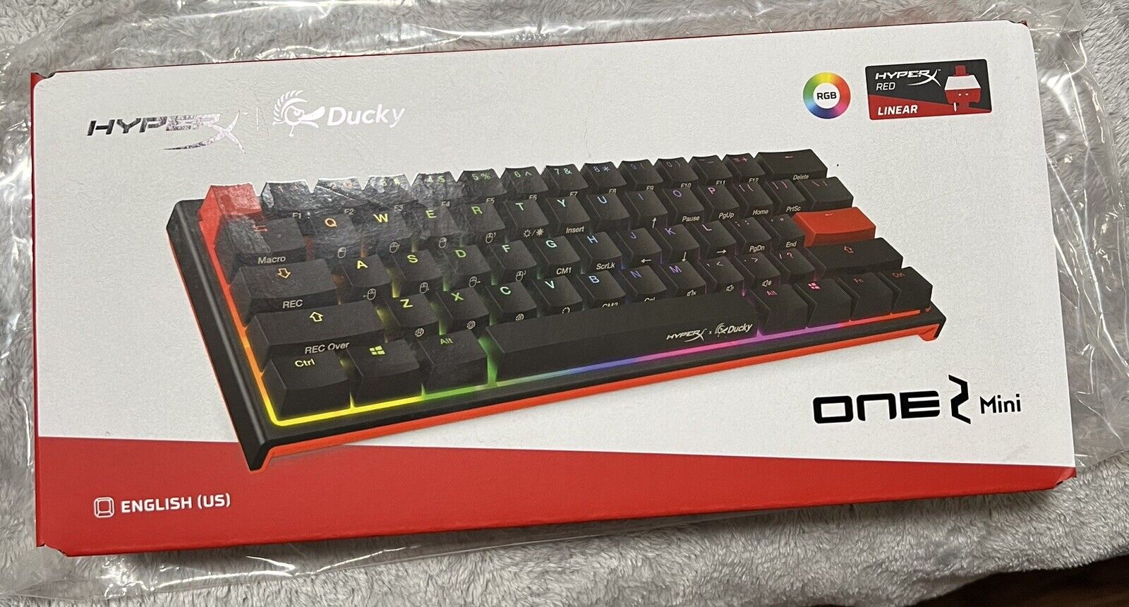 BRAND NEW HyperX x Ducky One 2 Mini Mechanical Gaming Keyboard Red Linear 🔥