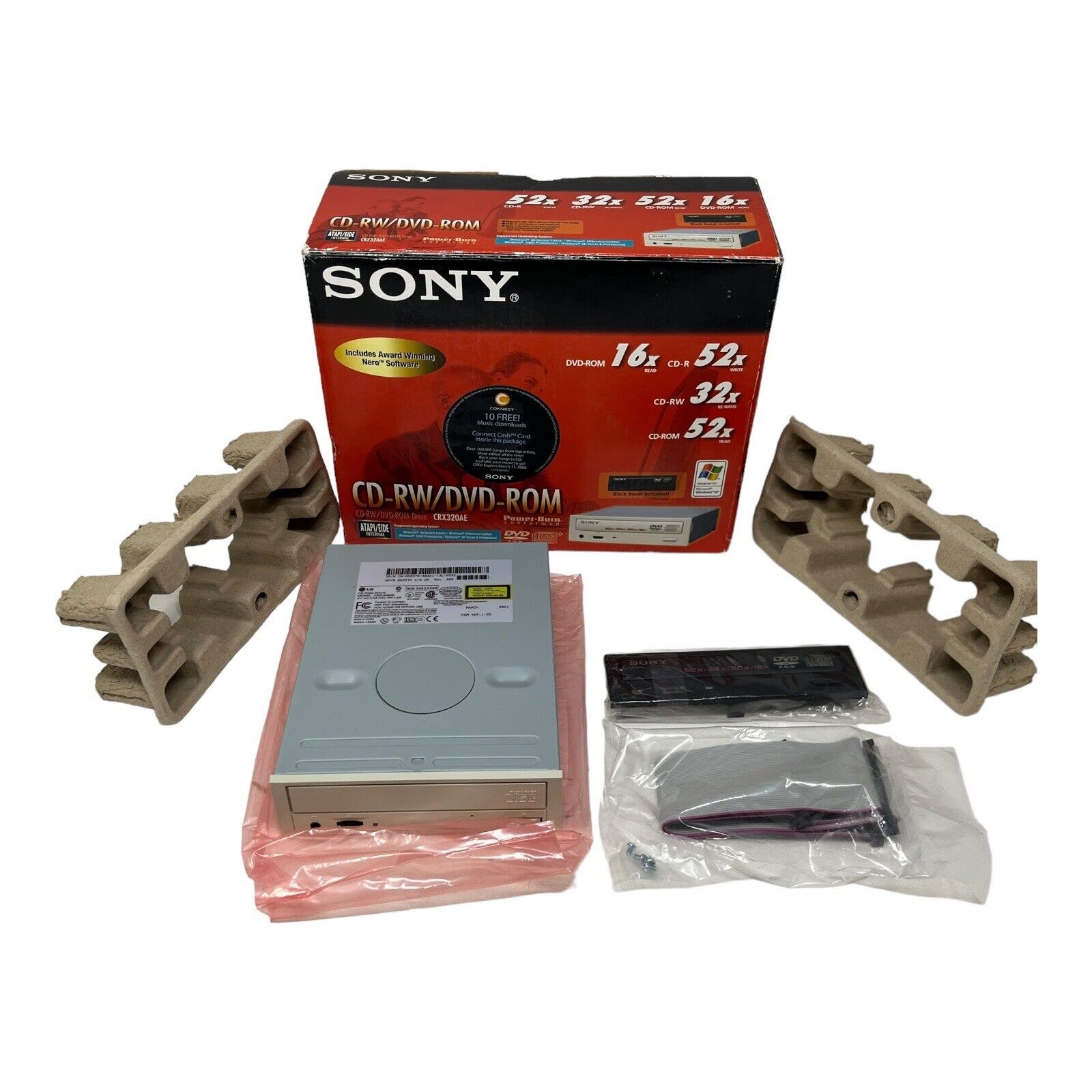 Vintage Sony CRX-320A CD-RW/DVD-ROM Drive (Exchangeable Face) NEW OPEN BOX