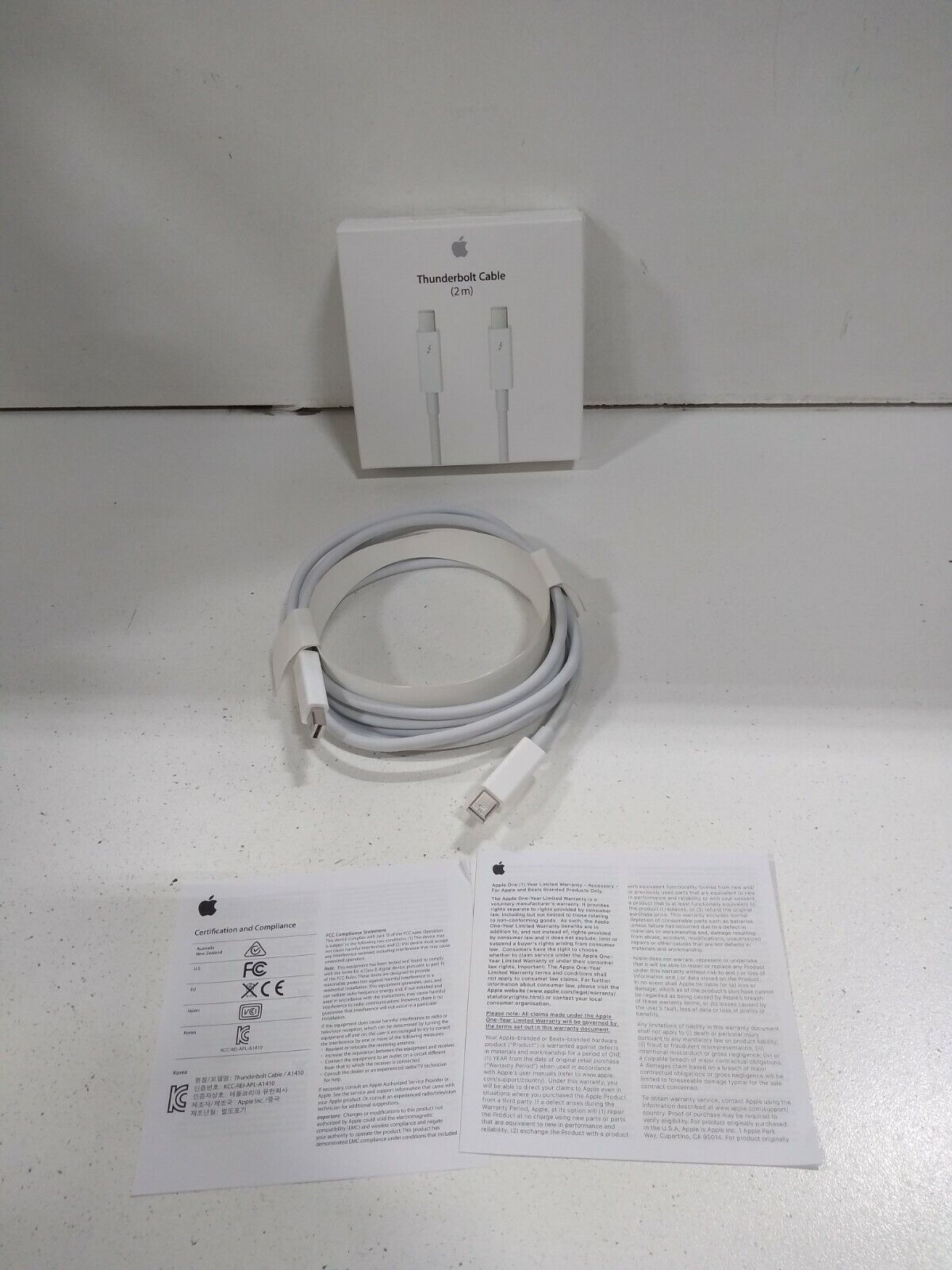 Apple 2m Thunderbolt Cable, White - MD861LLA
