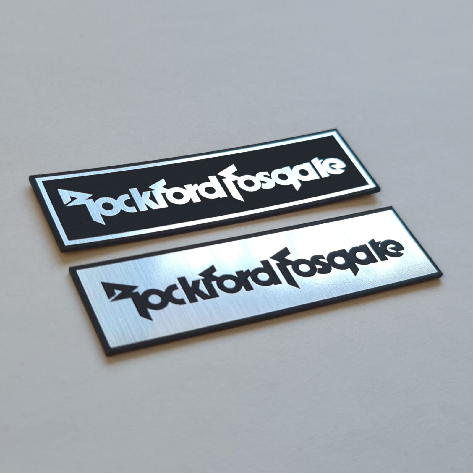 RockFord Fosgate - Sticker Case Badge Emblem - Chrome Reflective - Two Emblems