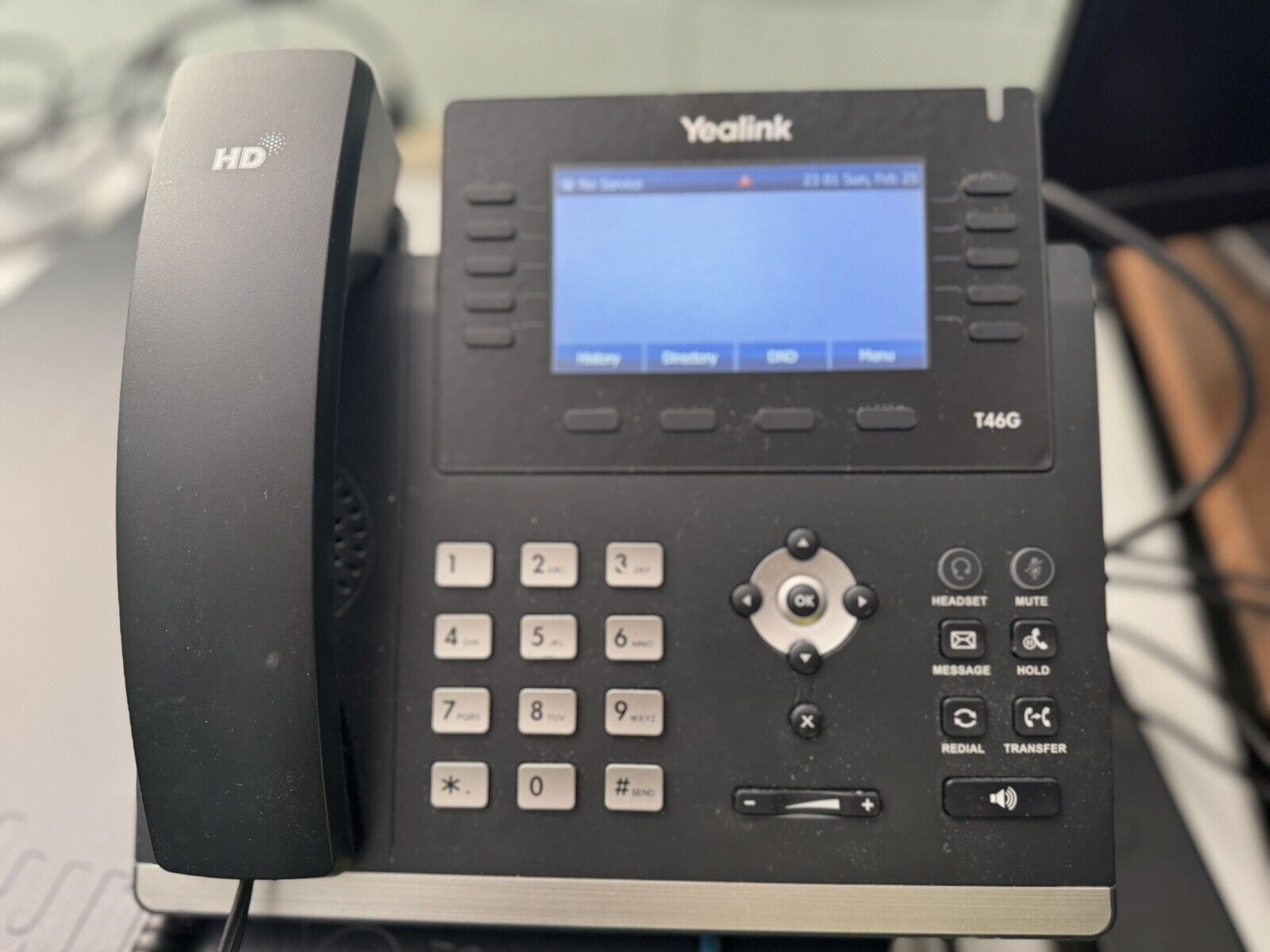 Yealink T46G SIP-T46G Gigabit IP Office Phone 4.3” Color Display Handset Stand
