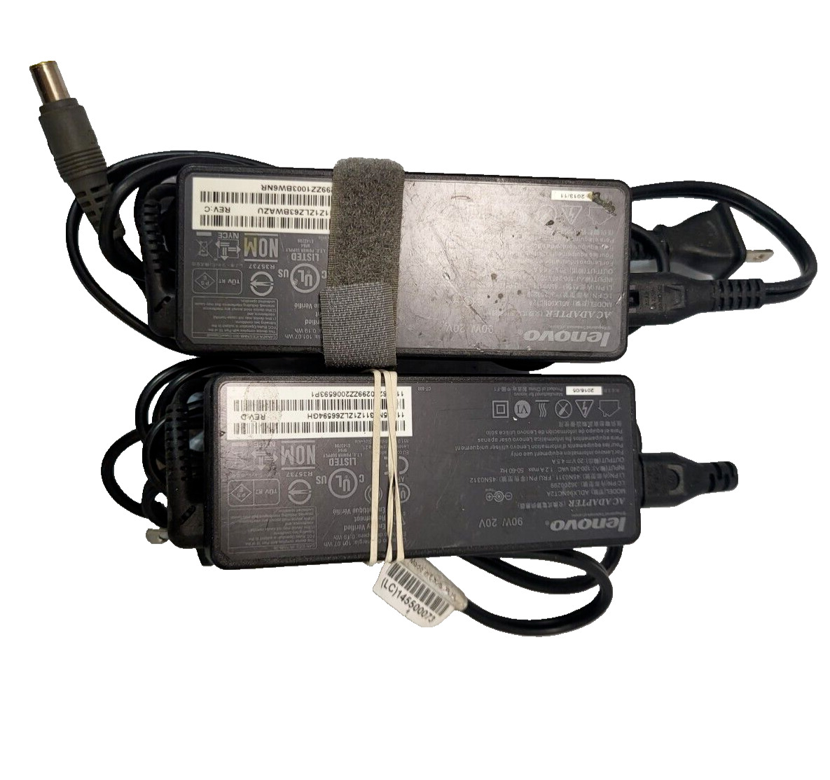 Lot of 2 - Lenovo ADLX90NCT2A 90 Watts AC Adapter Charger 20V 4.5A OEM Original