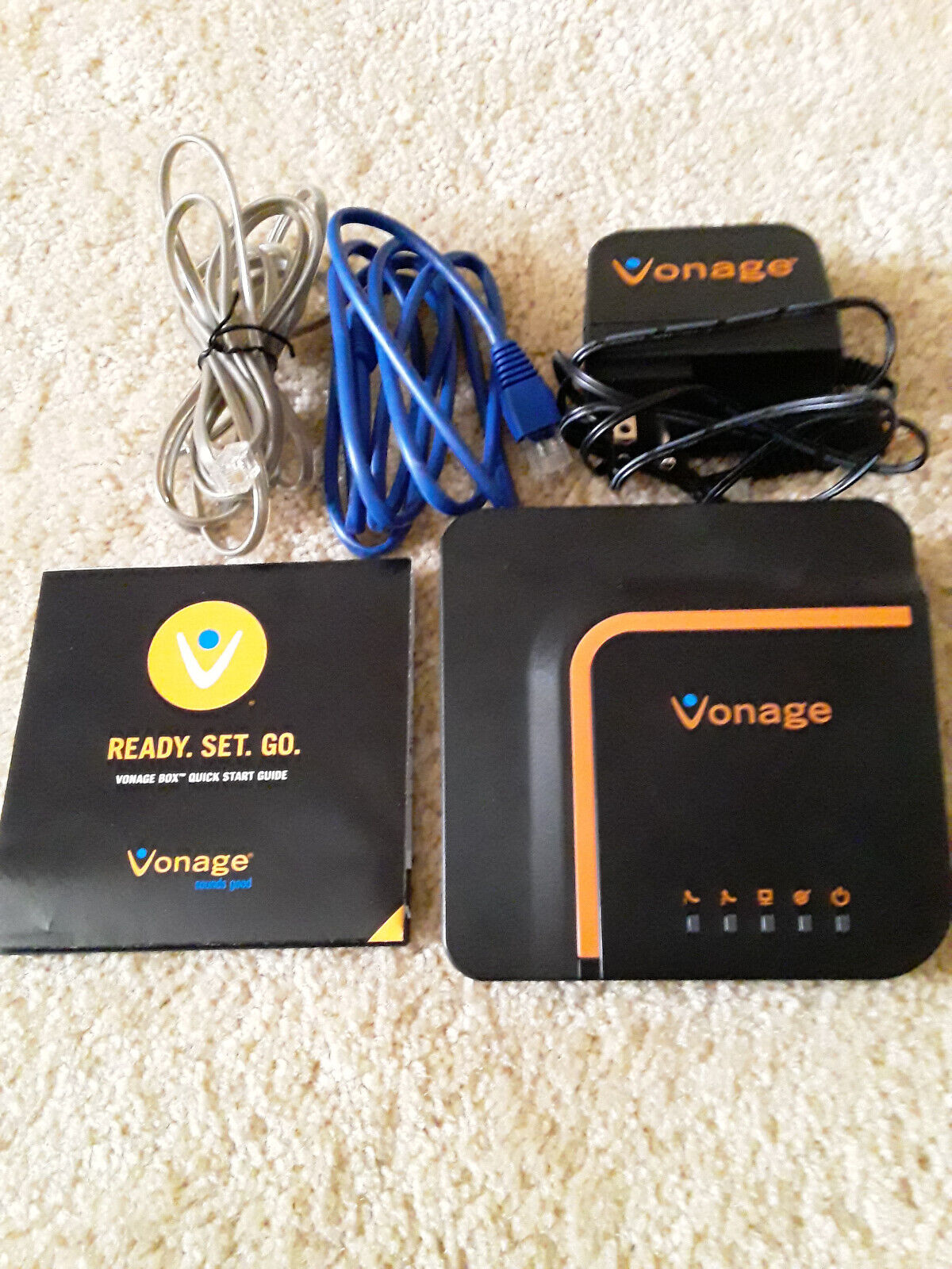Vonage VDV23-VD Digital Phone Router Modem VOIP with Power Adapter & All Cables