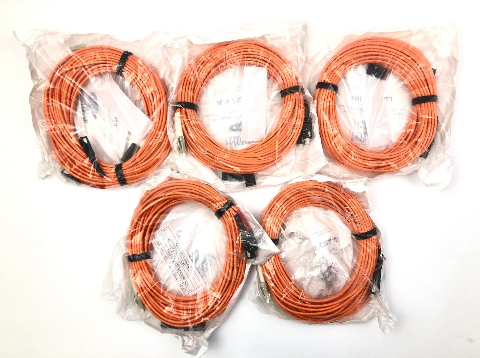 Belkin Fiber Optic Jumper Duplex Multimode Cable 10 m Each F2F402L7 Set of 5