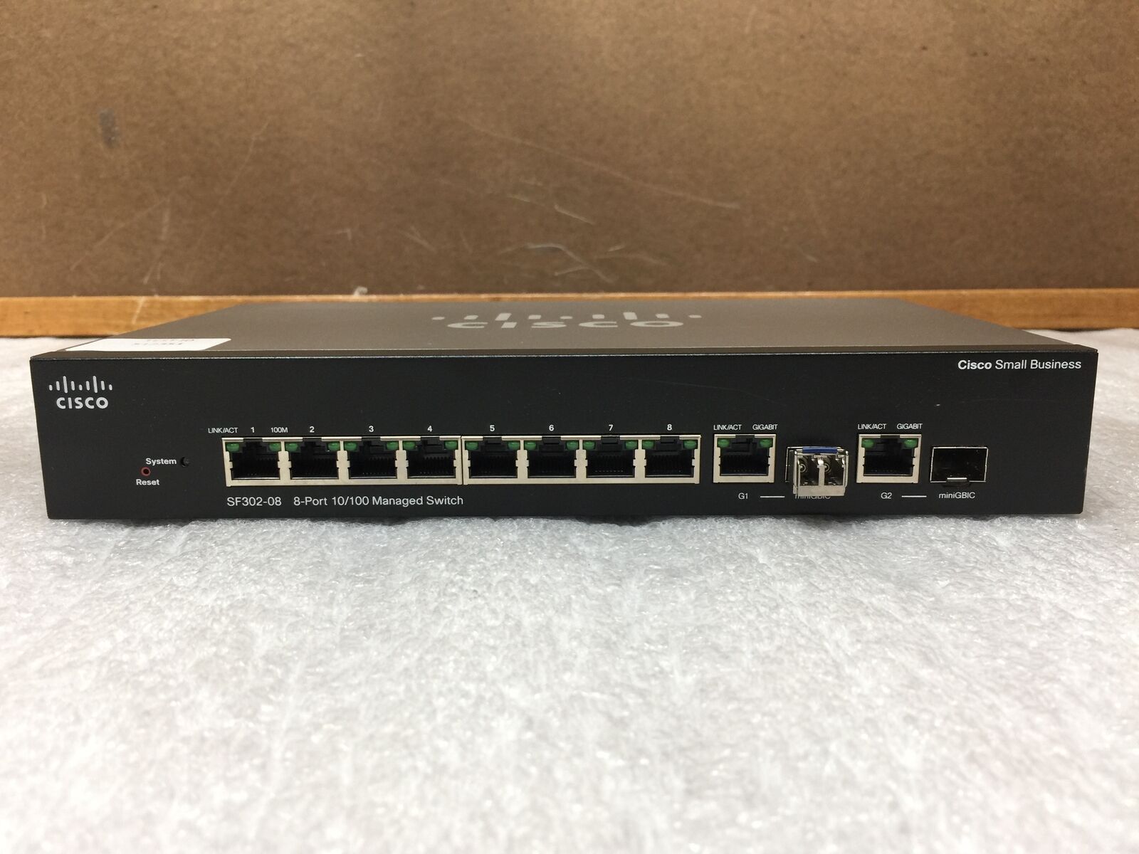 Cisco SF302-08P 8-Port Fast 10/100 PoE Managed Switch SRW208P-K9, Tested/Reset