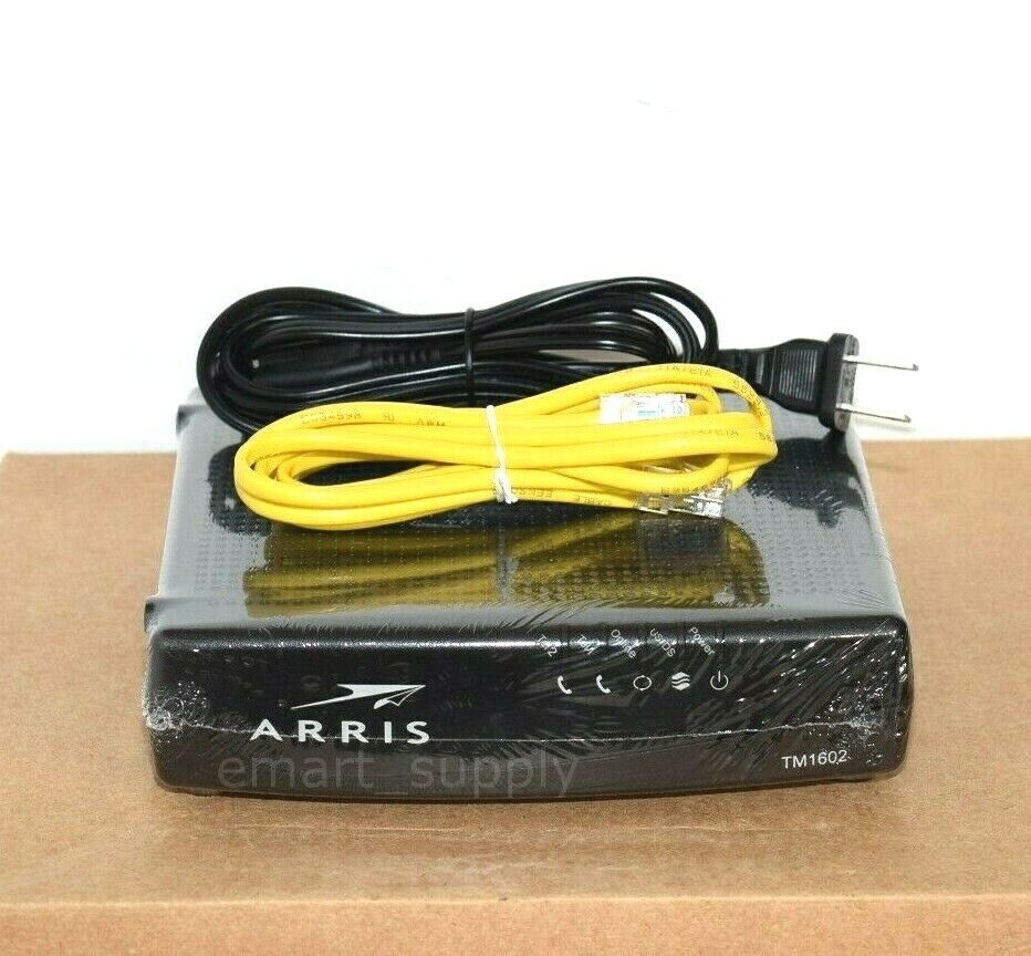 Arris TM1602A DOCSIS 3.0 Telephony Cable Modem  Optimum WOW Cablevision Charter