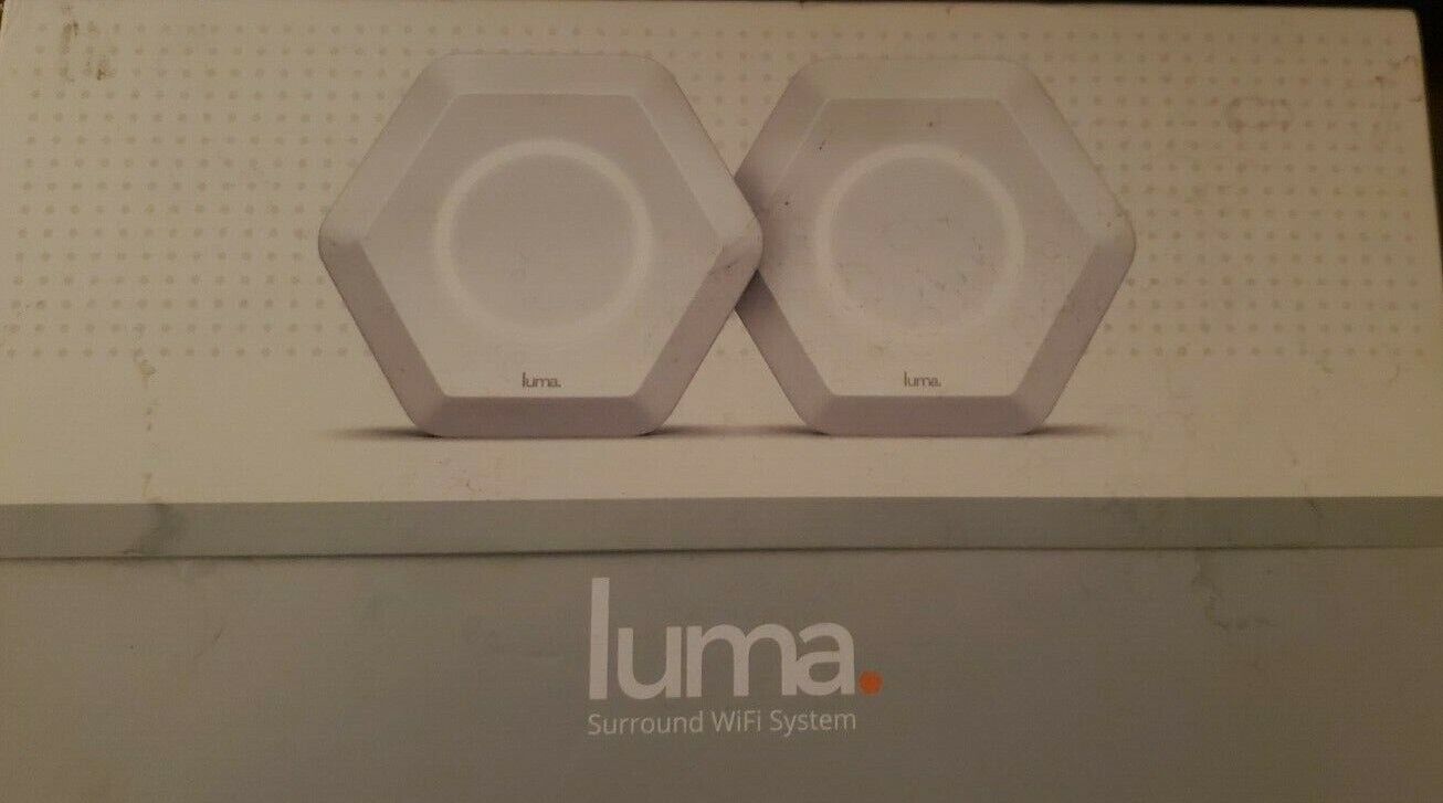 LUMA Intelligent Home Surround WiFi System White 2 Units Open Box 