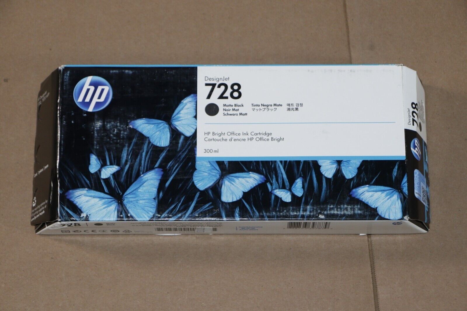 New OEM HP 728 DesignJet T730, T830MFP Matte Black Ink Cartridge F9J68A (300ML)