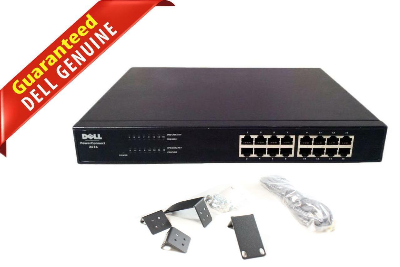 Dell PowerConnect 2616 16 Port 10/100 MB/s Fast Ethernet Swtich F3842