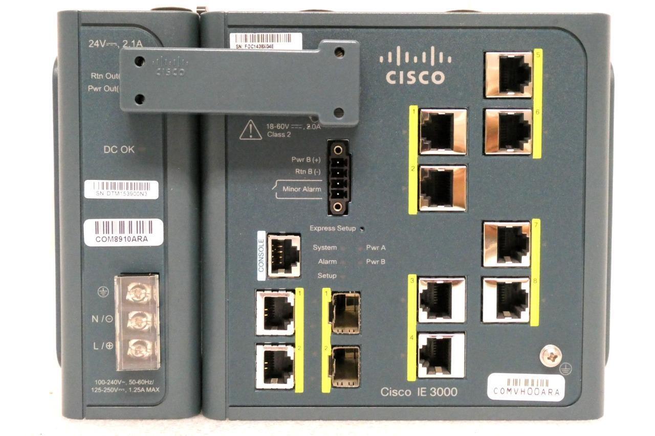 Cisco IE-3000-8TC IE 3000 8 10/100 + 2 T/SFP Managed Ethernet Switch