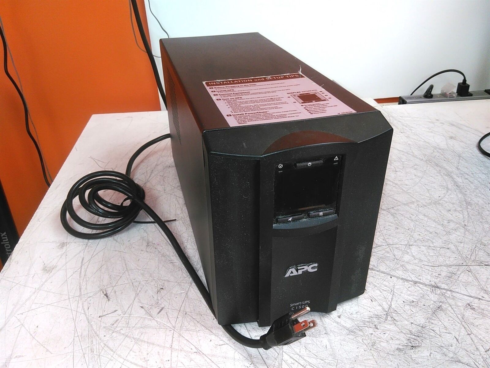 APC C1500 SMC1500 Smart UPS 1500VA 120V 8 Outlet No Batteries No Wire Harness