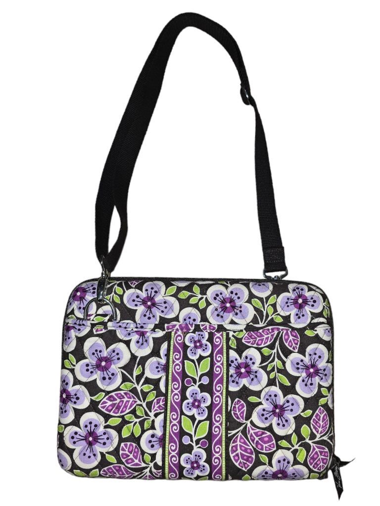Vera Bradley Purple Floral Laptop IPad Tablet Case Black Purple Floral