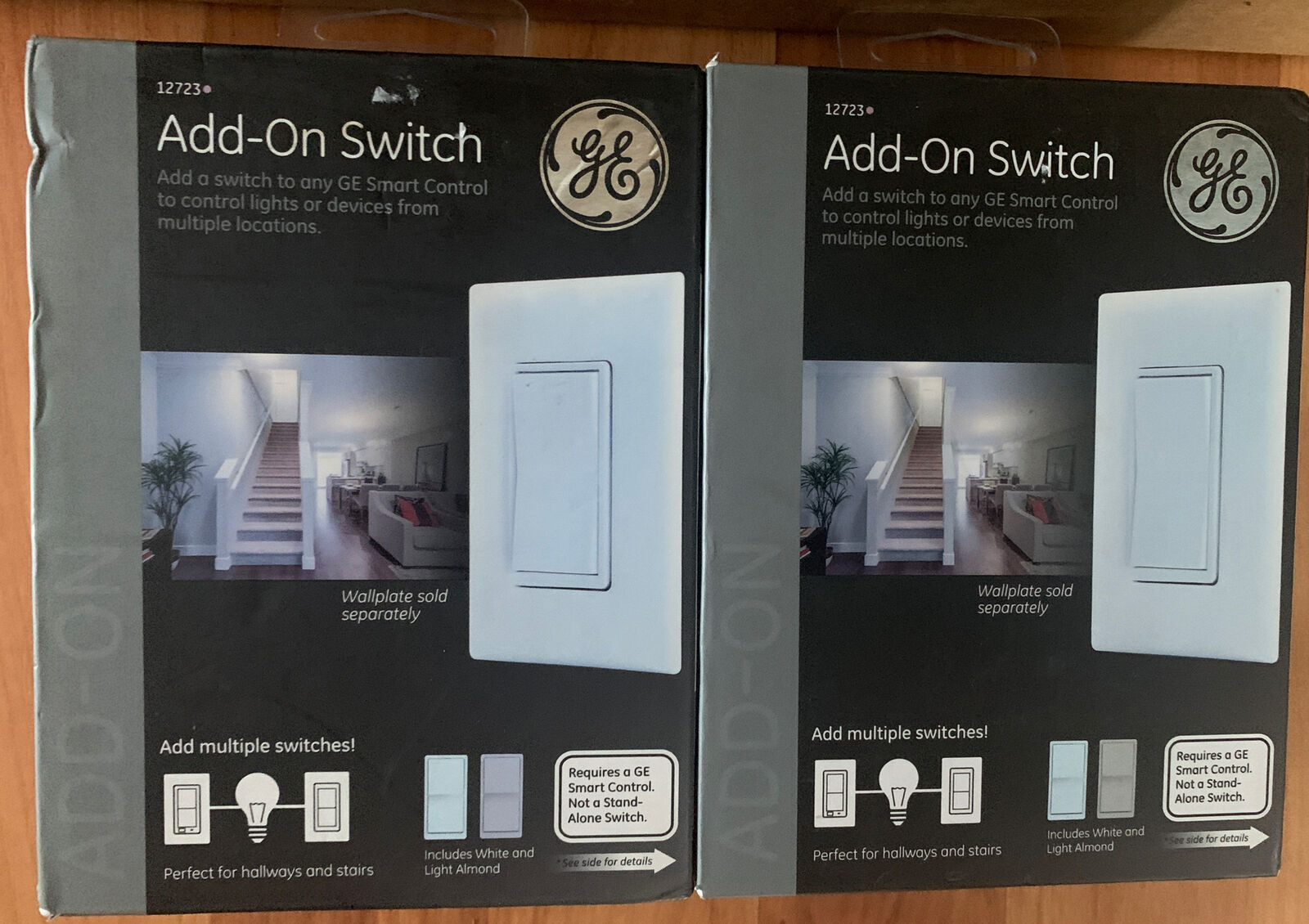 2x GE Enbrighten Add-On Switch for GE Z-Wave/GE Zigbee Smart Lighting Controls