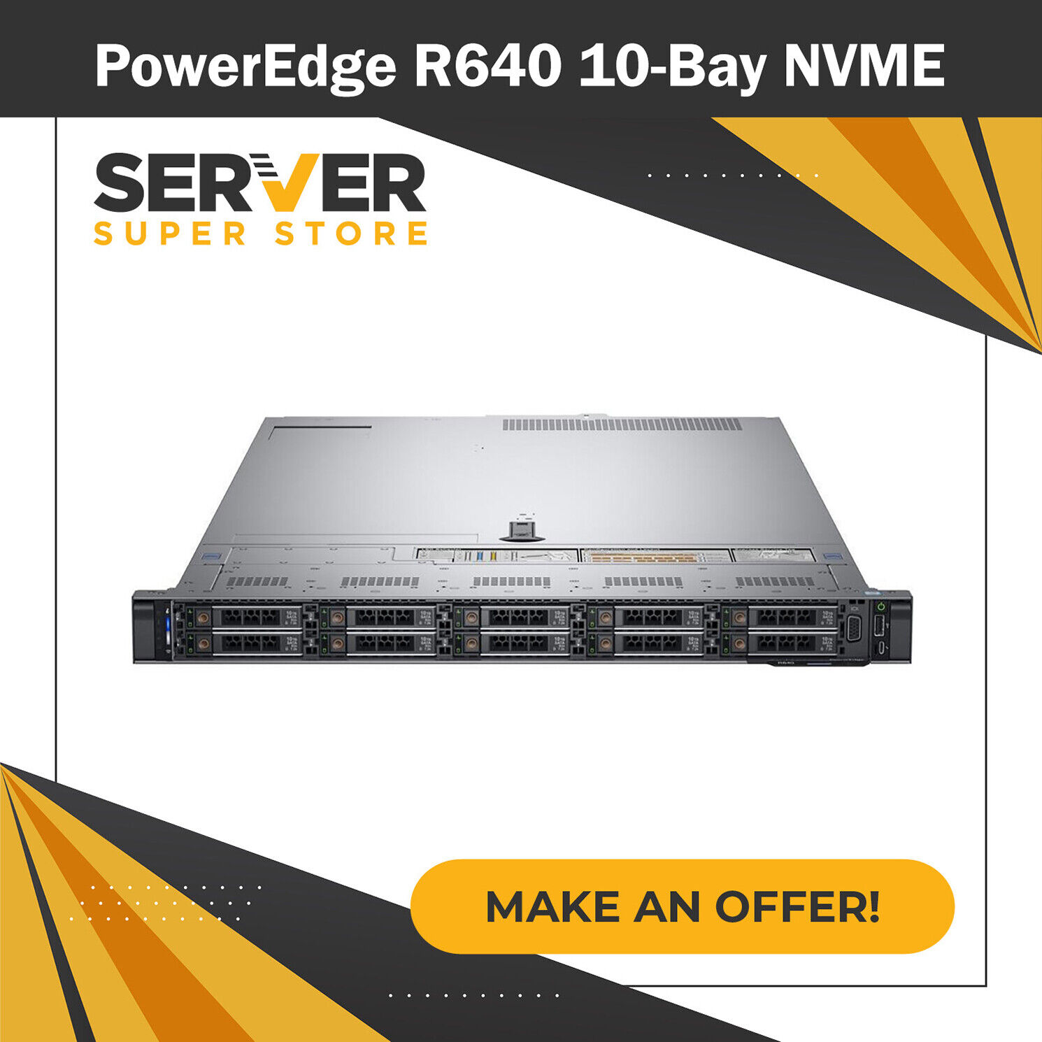 Dell PowerEdge R640 NVMe Server 2x Gold 6130 = 32 Cores H730P 128GB RAM 8x trays