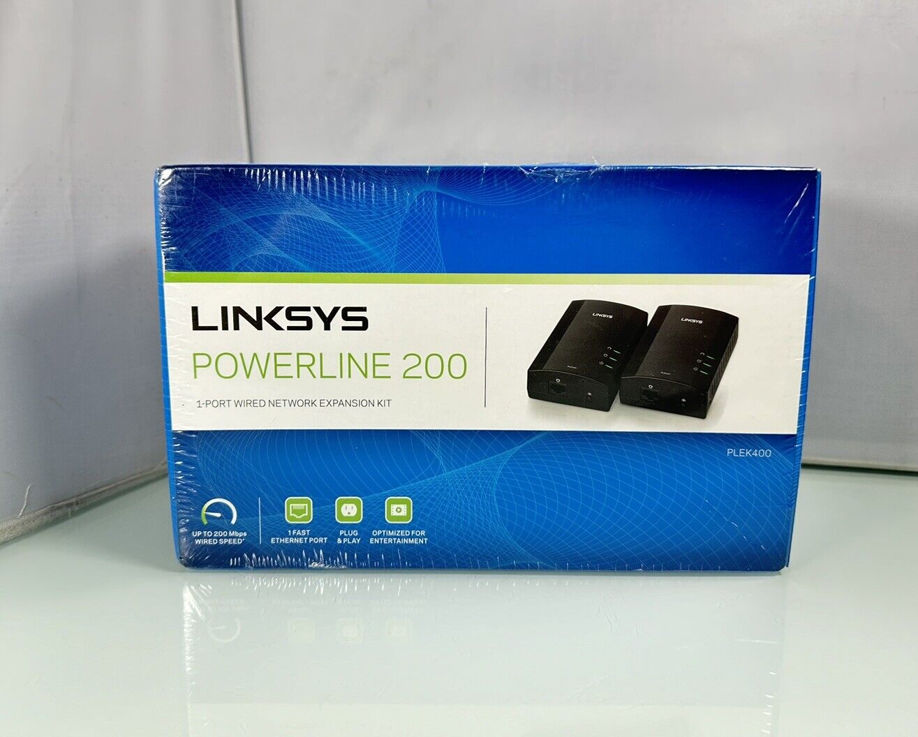 NEW Linksys Powerline 200 3-Port Wired Network Expansion Kit (PLEK400-NP) SEALED