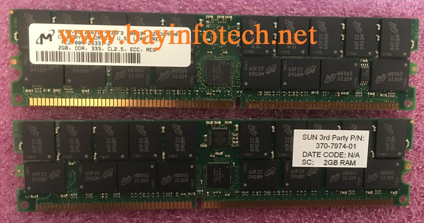 Sun X8711A 2 x 370-7974 4GB Memory Kit For Sun Ultra 25, 45