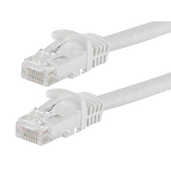 2 X White 100 FT Foot 30M Cat5 Patch Ethernet LAN Network Router Wire Cable Cord