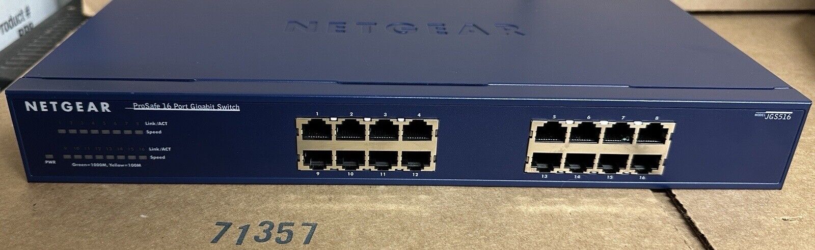 NetGear  ProSafe (JGS516) 16-PortGigabit 10/100/1000Switch No Rack Ears Included
