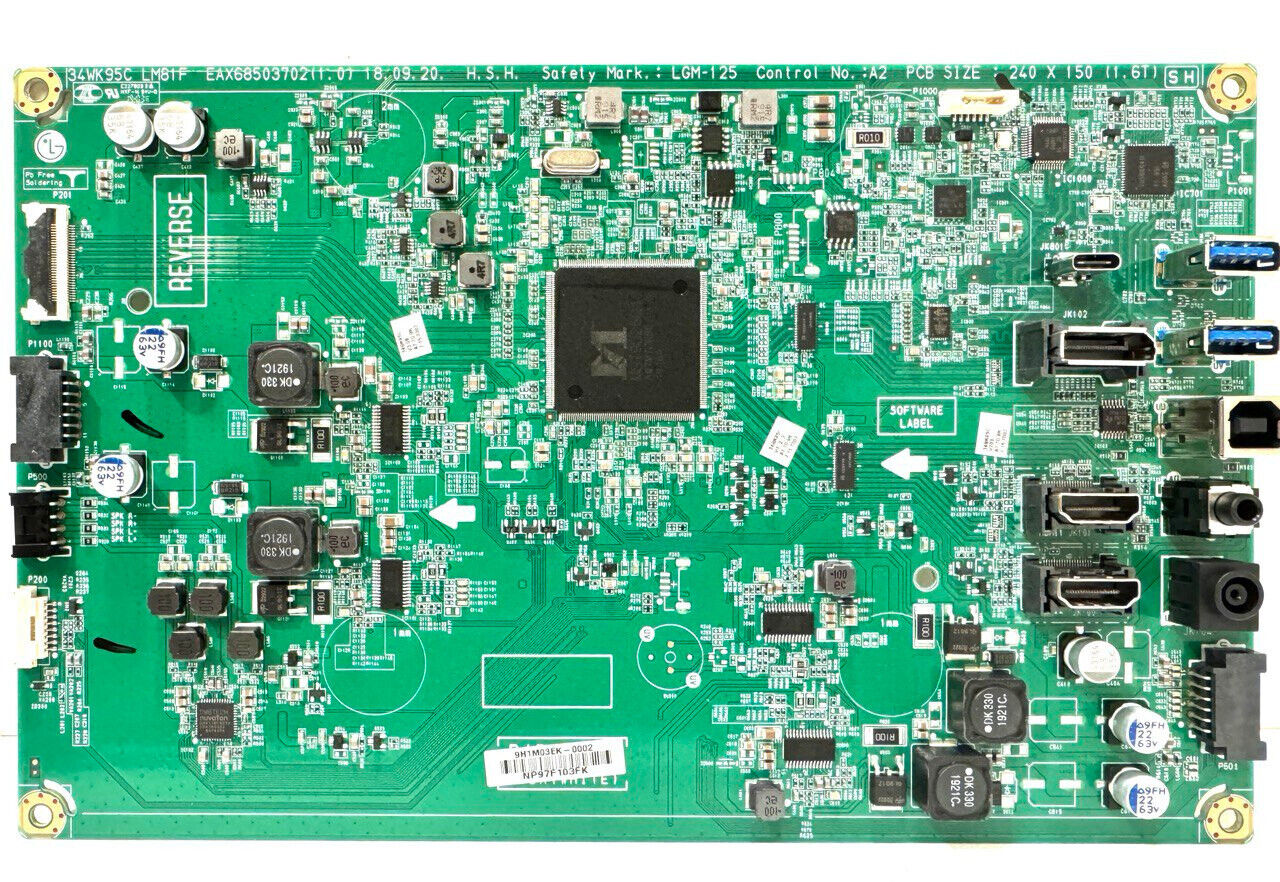Main Board 34WK95C LM81F EAX68503702 (1.0) NP97F103FK For LG Monitor 34BK95C