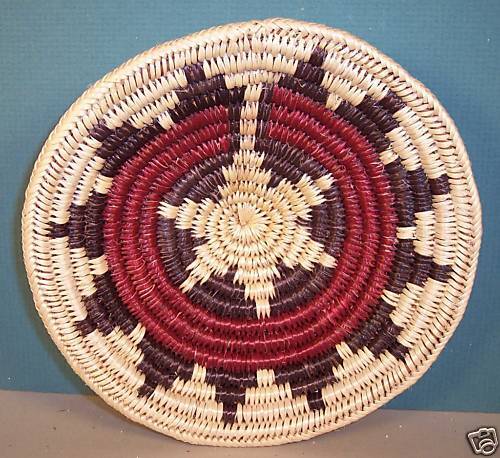 Navajo Coiled Ceremonial Wedding Basket by Mary Stanley