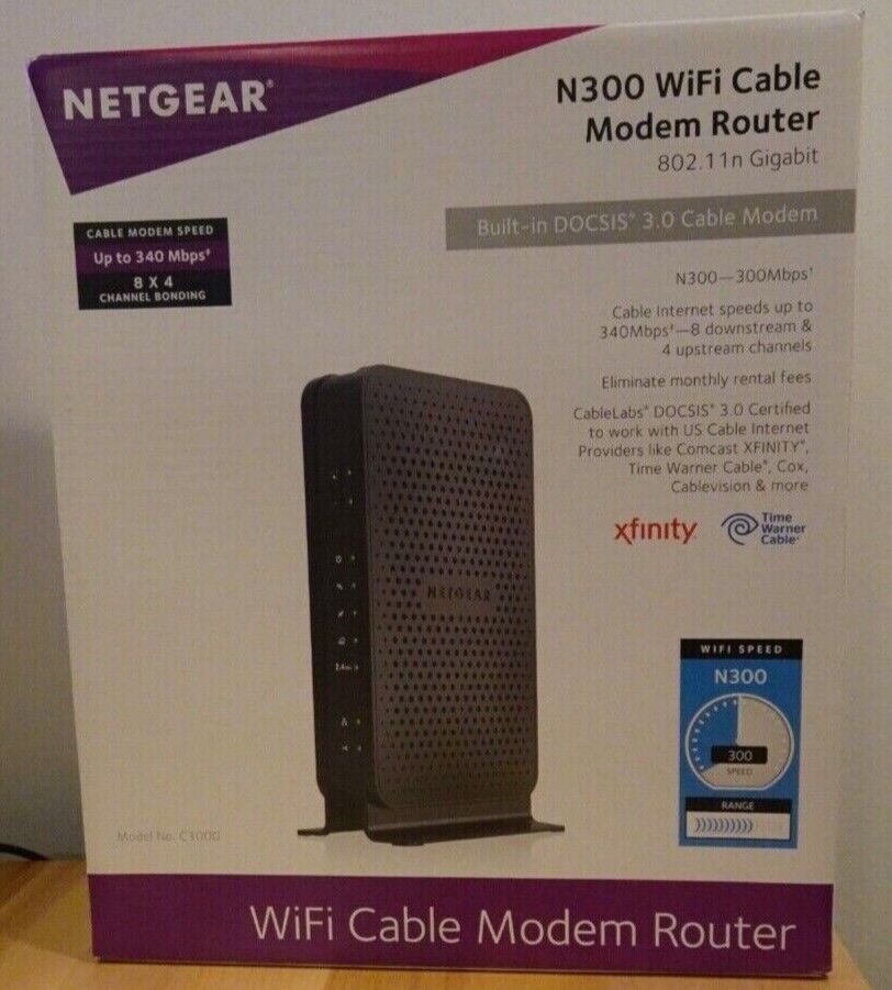 NETGEAR C3000 340 Mbit/s Cable Router C3000100NAS