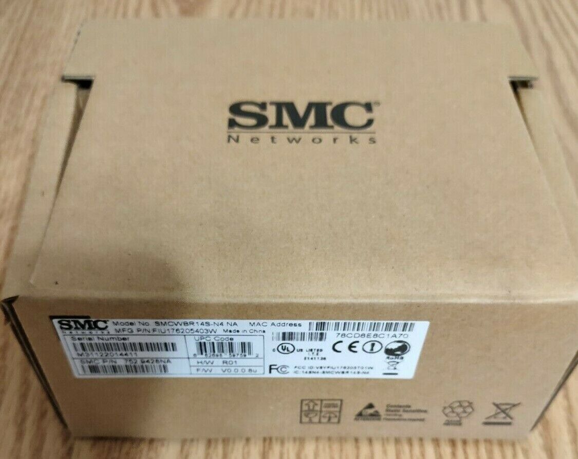 SMC BARRICADE SMCWBR14S-N4 150Mbps 4-port Wireless Broadband Router New OEM