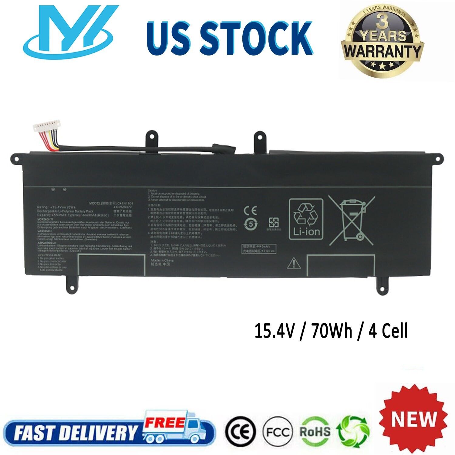 ✅C41N1901 Battery For Asus ZenBook Duo UX481F UX481FL UX481FA UX481FLY UX4000F