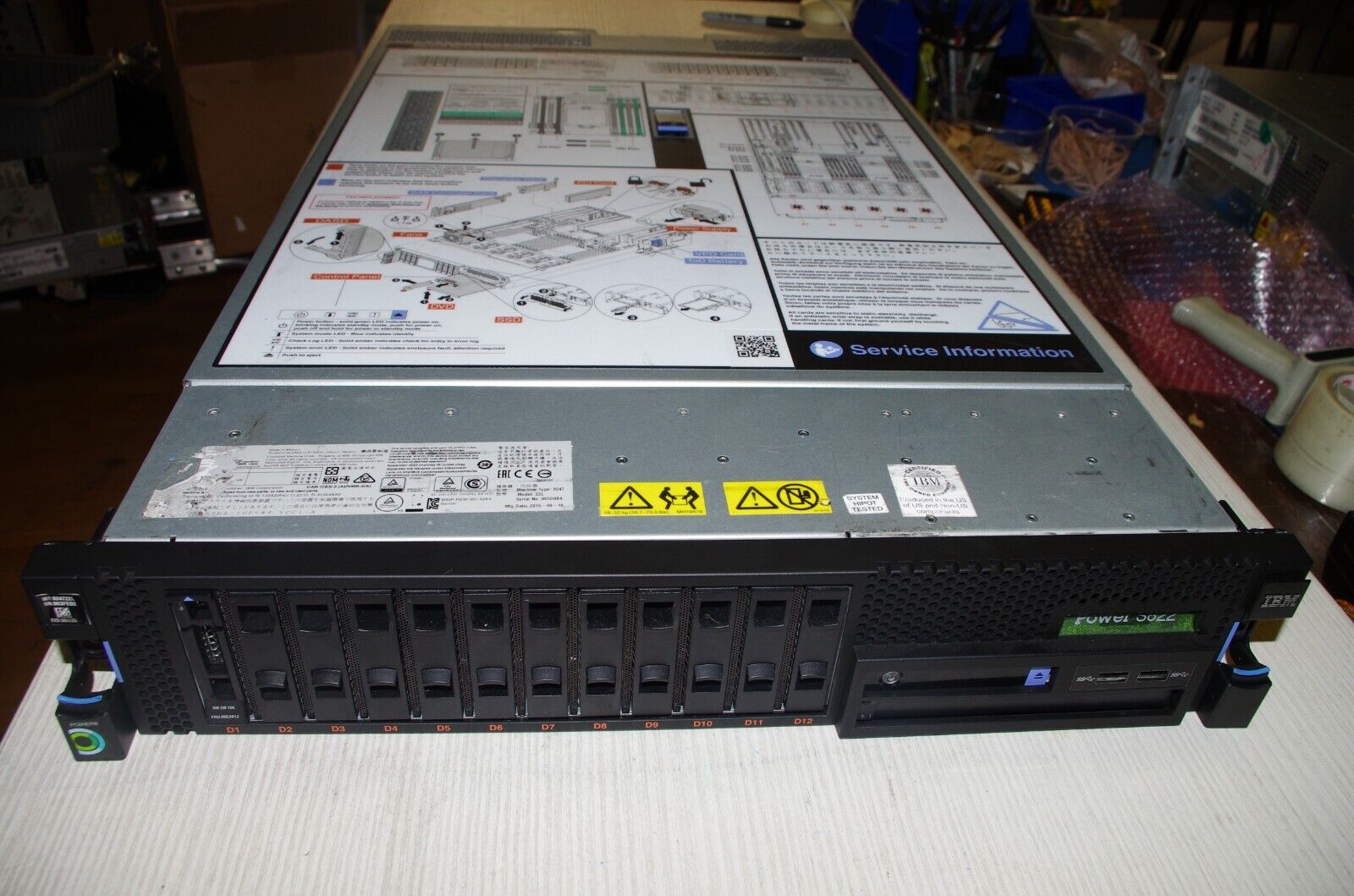 IBM Power8 S822L  2 x 12-core 3.02GHz CPU\'s 512Gb1 300Gb Server 8247-22L 240V