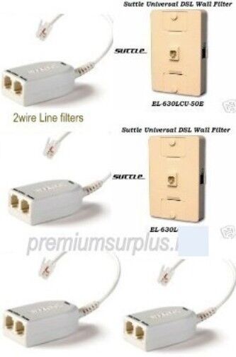 6 DSL Filters Kit 4-single 2wire 2 port 2-Wall Mount